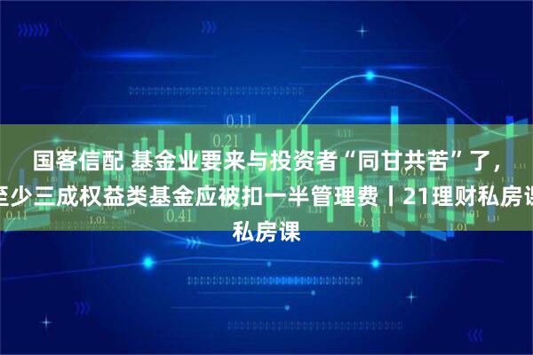 国客信配 基金业要来与投资者“同甘共苦”了，至少三成权益类基金应被扣一半管理费丨21理财私房课