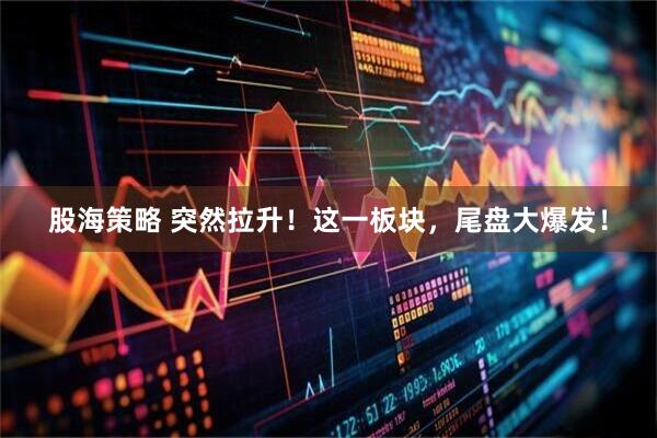 股海策略 突然拉升！这一板块，尾盘大爆发！