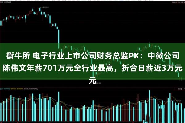 衡牛所 电子行业上市公司财务总监PK：中微公司陈伟文年薪701万元全行业最高，折合日薪近3万元