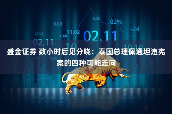盛金证券 数小时后见分晓：泰国总理佩通坦违宪案的四种可能走向